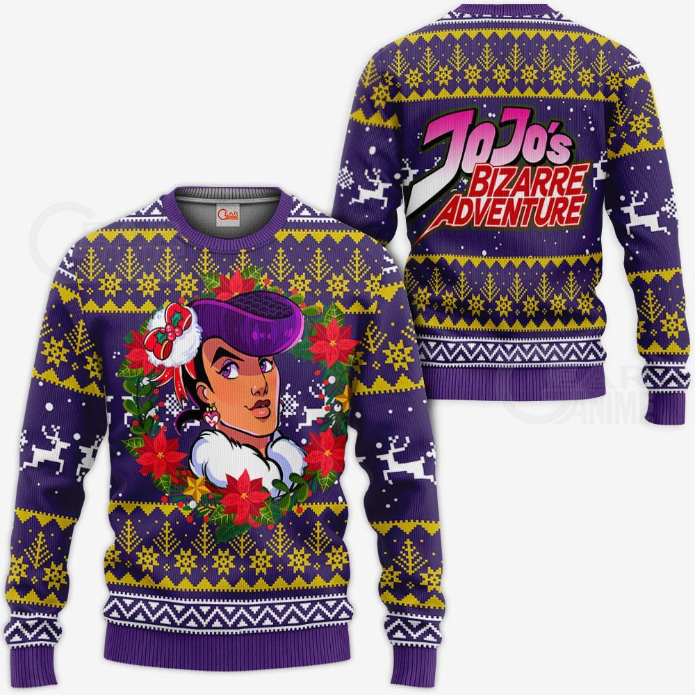 Josuke Higashikata Ugly Christmas Sweater JoJo's Bizarre Adventure Anime VA11