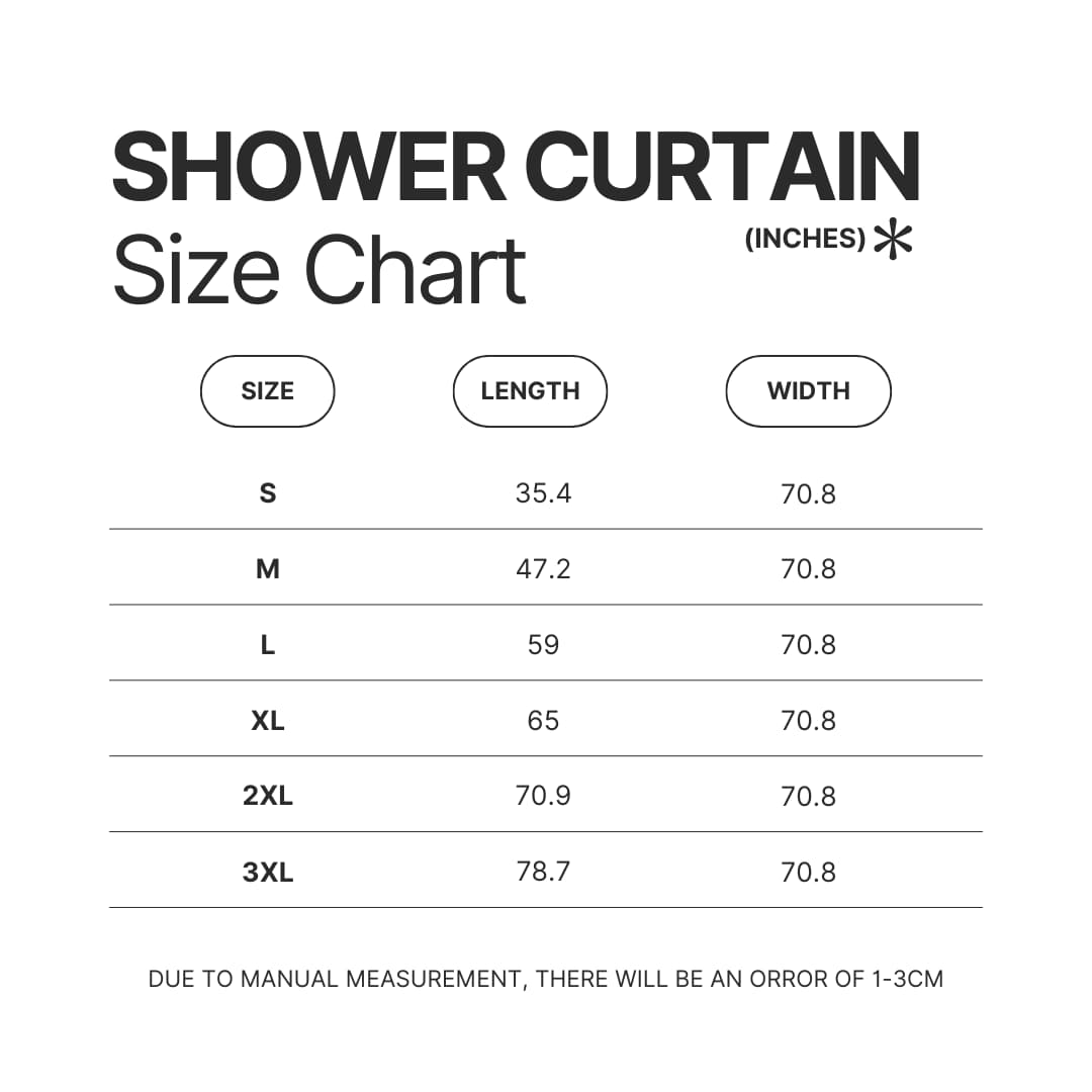 Shower Curtain Size Chart - Official JJBA