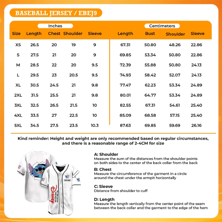 3D Baseball Jersey - Official JJBA